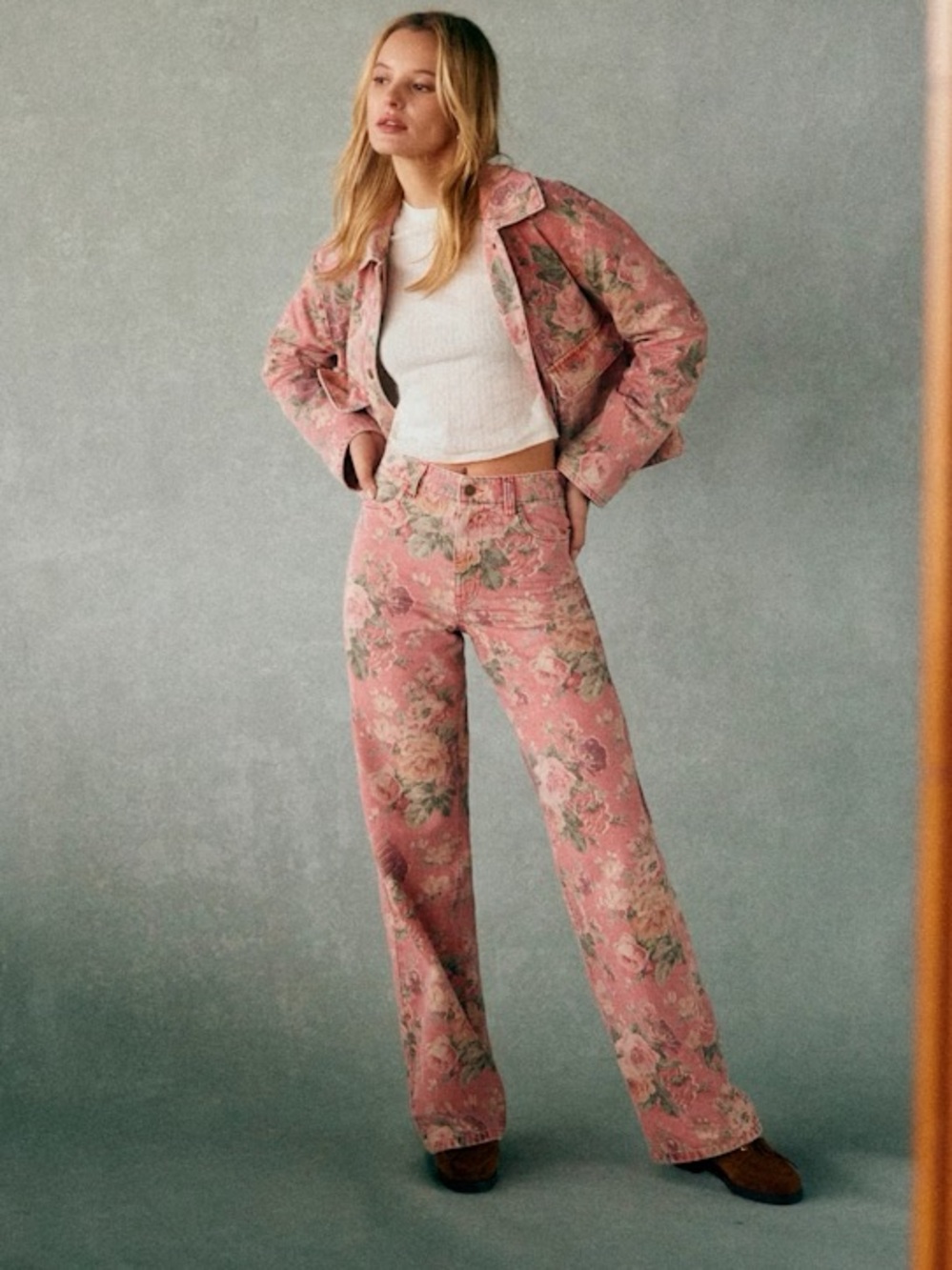 Sezane The Wide Leg Trousers In Almería Print Size 36 (US size 4)